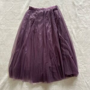 Lavender Tulle Midi Skirt